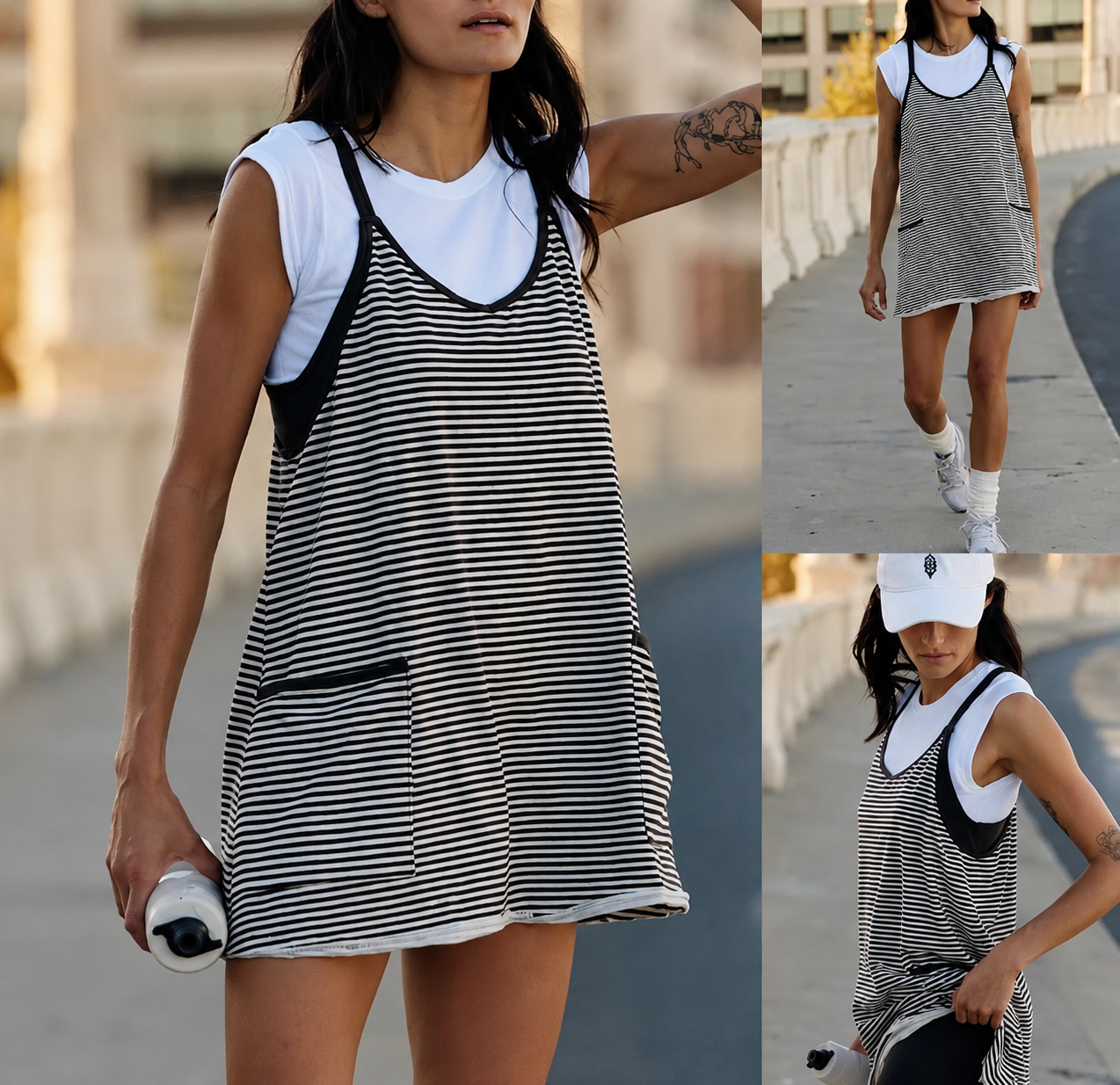 Doji Striped Mini Dress