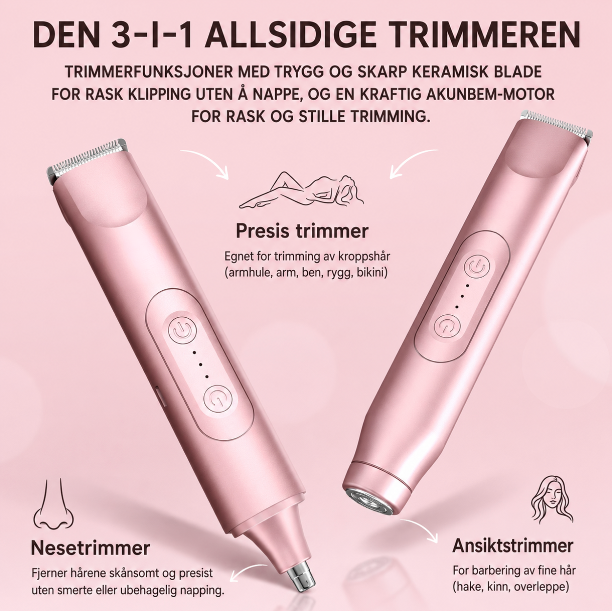 Glow G1 Pro 3 in 1 Portable Women Bikini Trimmer&Shaver