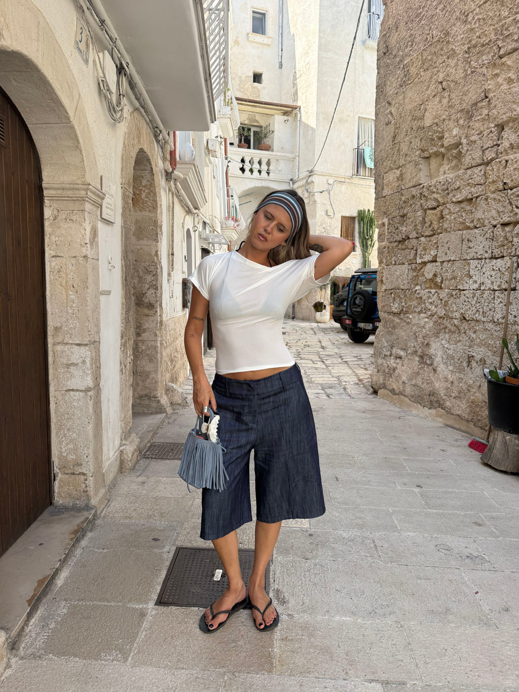 Cilena bermuda shorts - Dark blue
