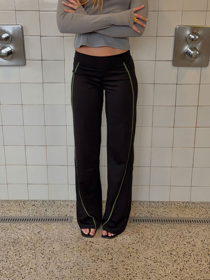Hilda pants with detail - Black/green